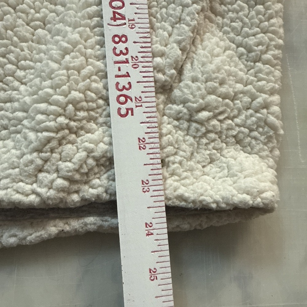 Prana Womens Size M Permafrost Half Zip Sherpa Hoodie Jacket -Lined-Off White - Picture 13 of 14
